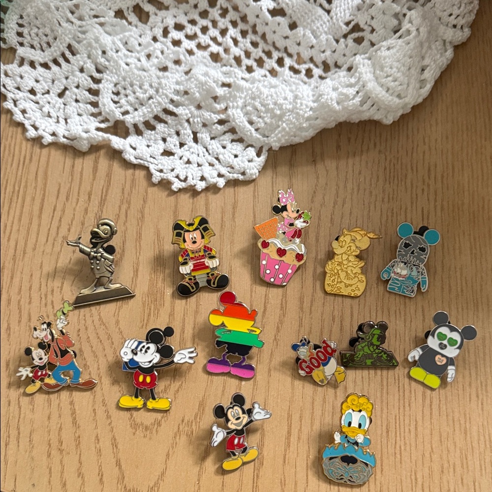 Disney Colorful Character Pin Collection